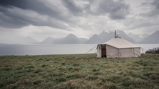 tent, nature, sea