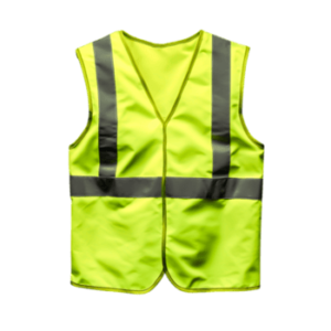 bright yellow safety vest with reflective stripes for constructind outdoor work free png